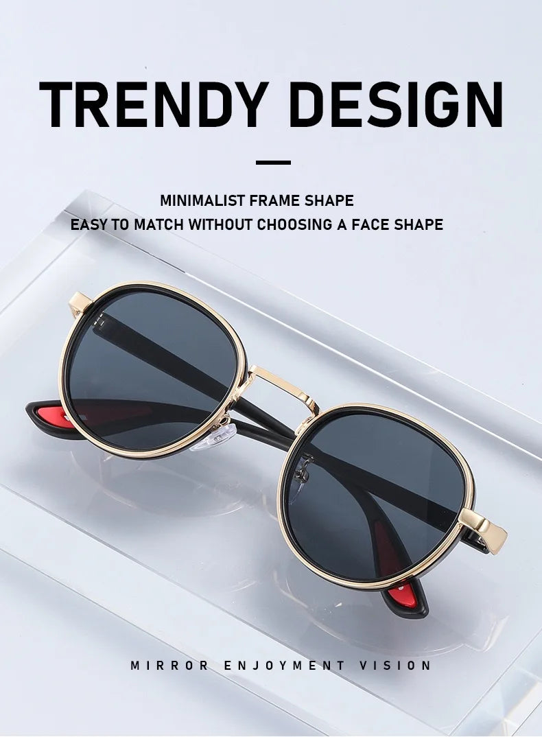 Metal Frame Small Round Sun Glasses with Minus Diopters 0 To -4.0 Women's Men's Stylish Eyewear Shades UV400 Driving Shades