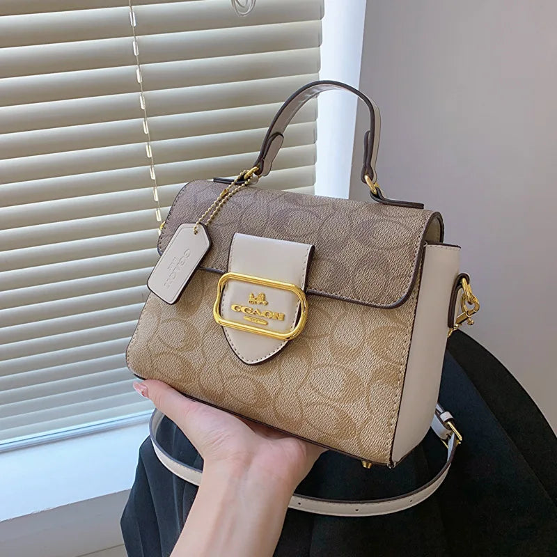 Fashionable and retro texture handbag for women, 2026 new model, with high-end color scheme, tote bag or crossbody bag