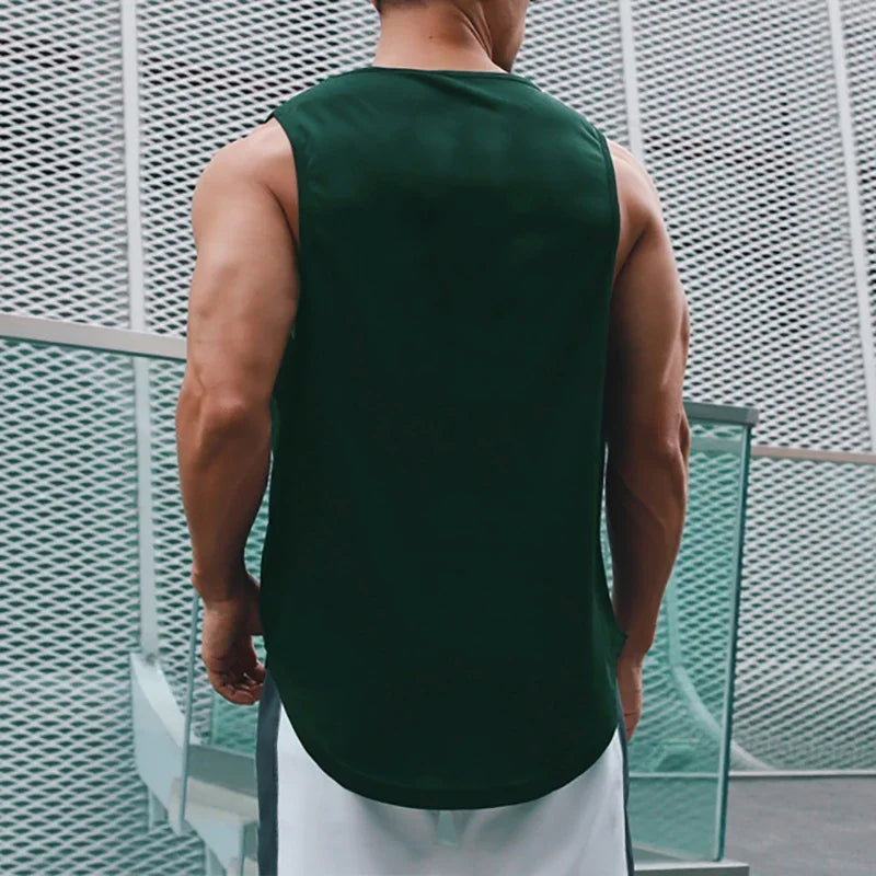 Men's Clothing Bodybuilding Gym T-shirts for Men Basketball Man Sleeveless Shirt T-shirt Vest Summer Clothes Tops Tees