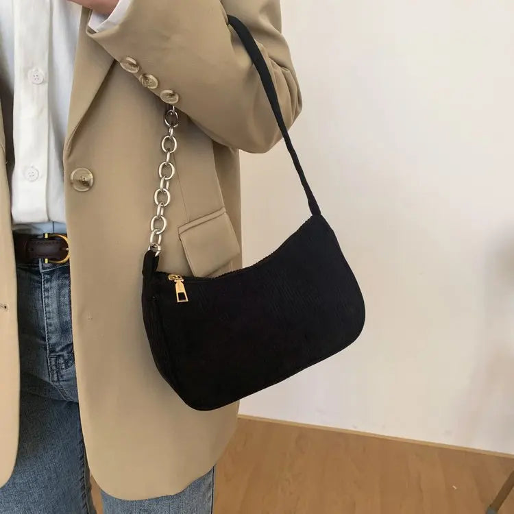 2023 Girls Women Crossbody Bags Shoulder Bags Purse Solid Color Top-Handle Bags Fashion Retro Corduroy Designer Handbags