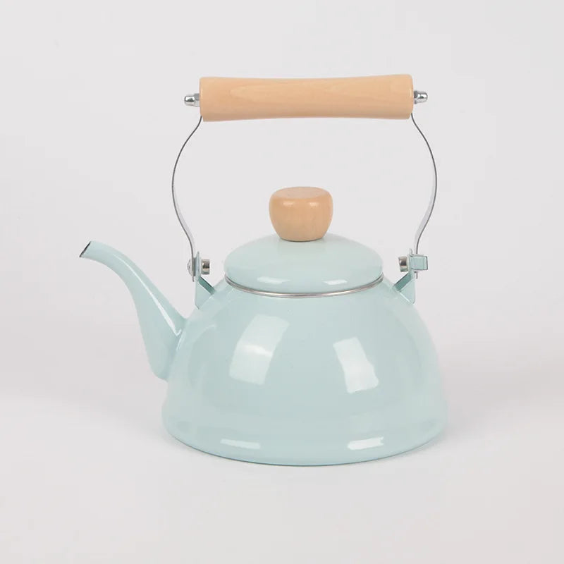 1.5L Enamel Teapot Kettle Boiling Kettle Household Kitchen Cookware Water Kettle