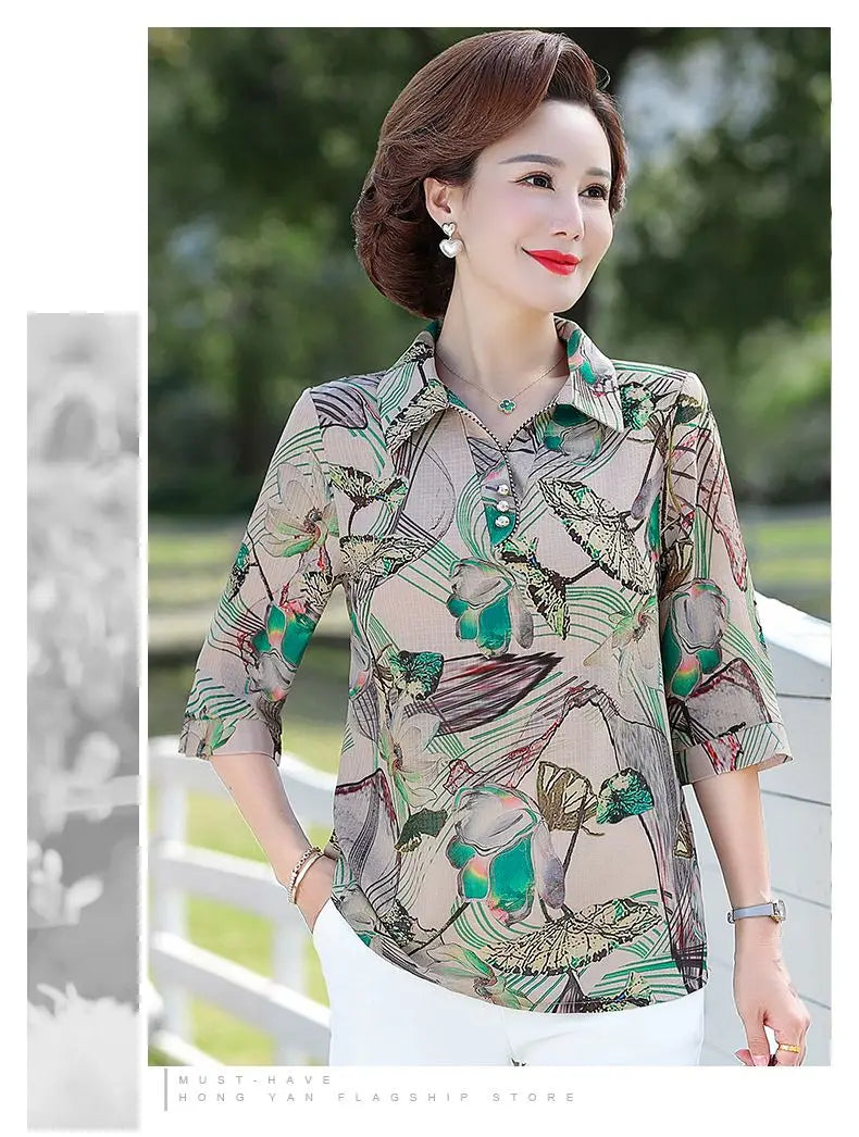 Women Summer Fashion Top Two-piece Set 2025 New Thin Shirt Spring and Summer Chiffon Shirt