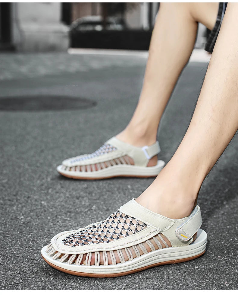 Summer Hand-woven Men's Sandals Fashion Men Casual Shoes Brand Designer Sneakers High Quality Outdoor Beach Sandals Men Shoes