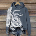 Hoodies Sweatshirts Printed Crewneck Blue Ocean Tentacles Casual Colors Outdoors Sports Harajuku Streetwear Women Men Clothing
