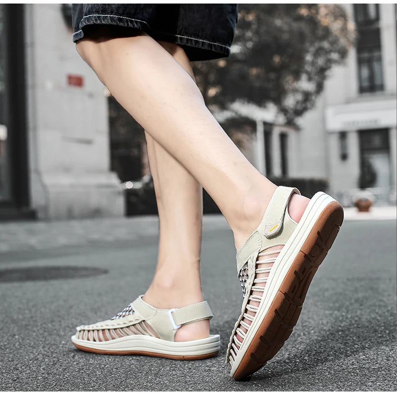 Summer Hand-woven Men's Sandals Fashion Men Casual Shoes Brand Designer Sneakers High Quality Outdoor Beach Sandals Men Shoes