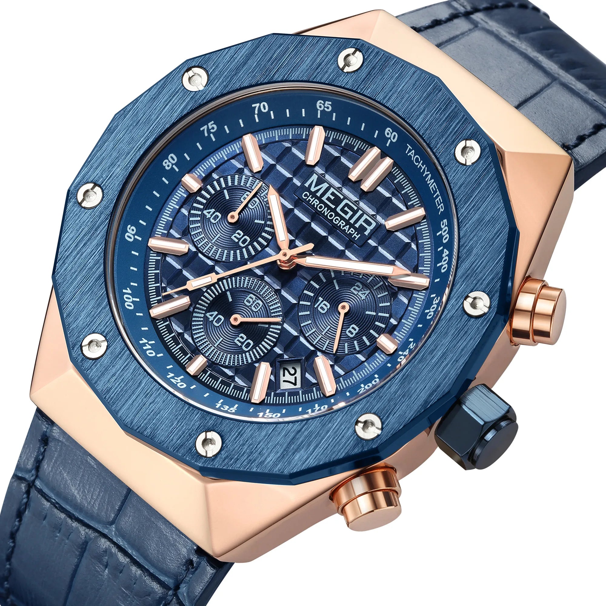 2026 New Watches for Men Leather Mens Military Sport Waterproof Watch Quartz WristWatch Chronograph Male Clock