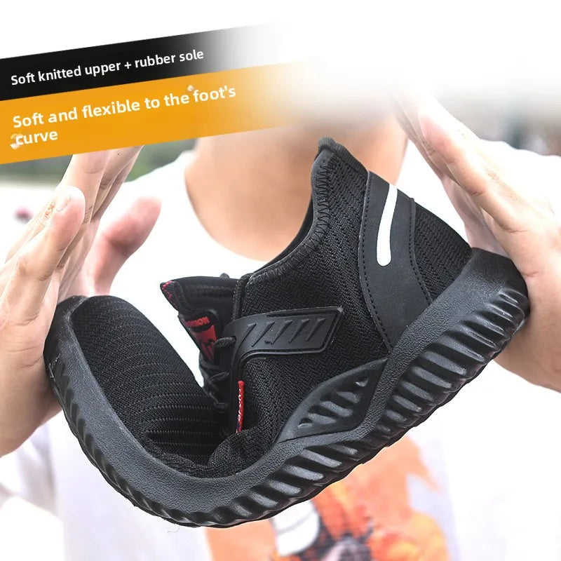 Safety Shoes Work Sneakers Steel Toe Men Women Anti Smash Puncture Proof Work Boots Indestructible Safety Shoes Light Breathable