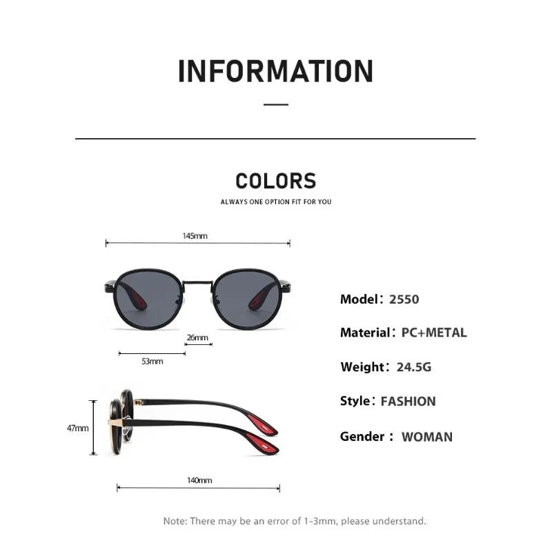 Metal Frame Small Round Sun Glasses with Minus Diopters 0 To -4.0 Women's Men's Stylish Eyewear Shades UV400 Driving Shades