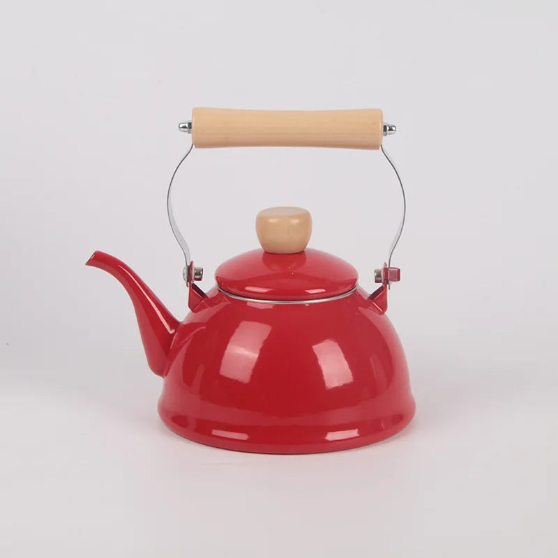 1.5L Enamel Teapot Kettle Boiling Kettle Household Kitchen Cookware Water Kettle