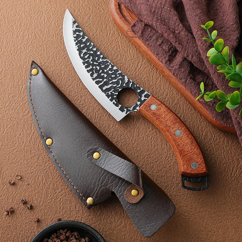 Handmade Forged Kitchen Knife Butcher Knife Boning Knives Meat Cleaver Vegetables Cutter Professional Household Chef Cook Knife