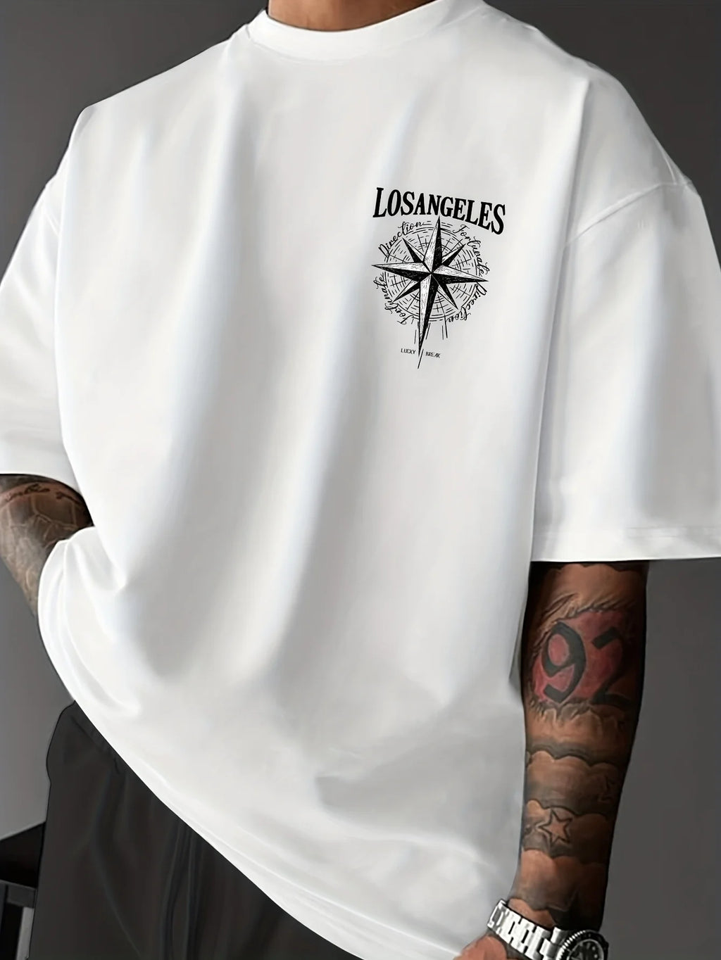 Summer Men  New Geometric Pattern Comfortable Breathable Loose-Tee Shirt 100% Pure Cotton Soft Fabrics Versatile and Comfortable