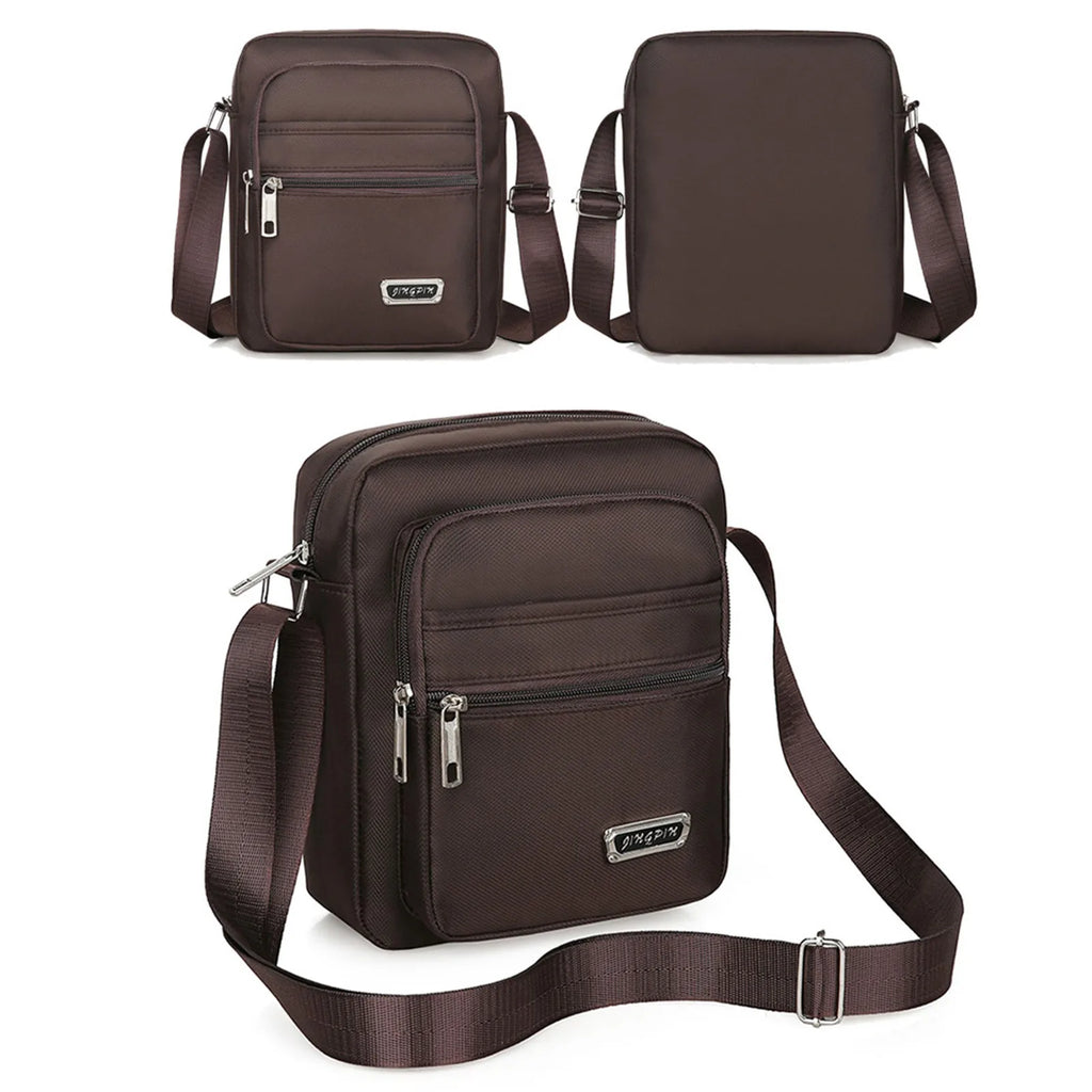 Men's Handbag Shoulder Messenger Bags Casual Canvas Travel Bag Waist Bag Multifunctional Waterproof Business Storage Bag Solid