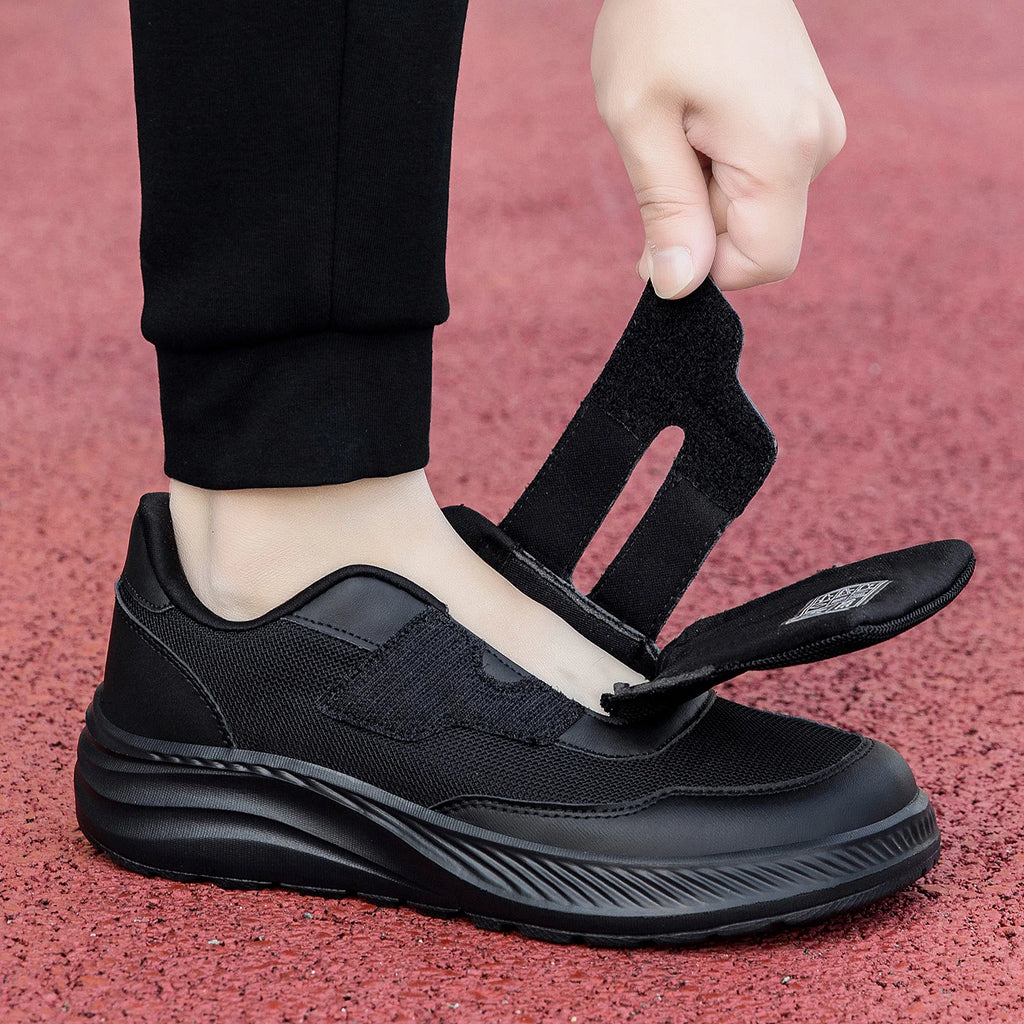 Diabetic Shoes for Men Comfort Walking Shoes for Elderly Swollen Feet Orthopedic Adjustable Double Strap Hook and Loop Sneakers