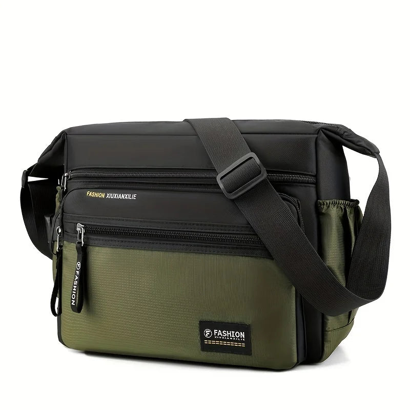 Multifunctional Crossbody Bags for Men, Nylon Waterproof Shoulder Bag, Luxury Design, 2025