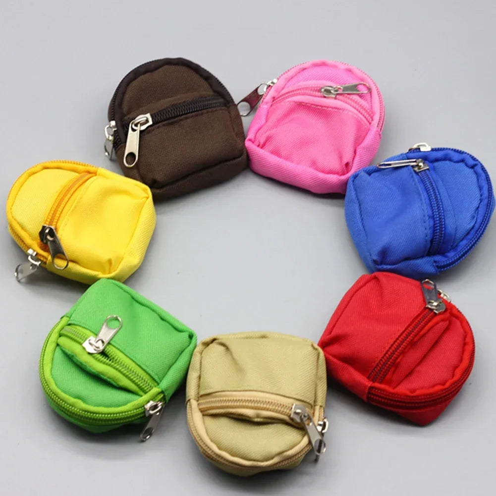 HOT Cute For Labubu Doll Canvas Backpack Simulation Pet Bag for 15/17cm Dolls Cute Doll Accessories