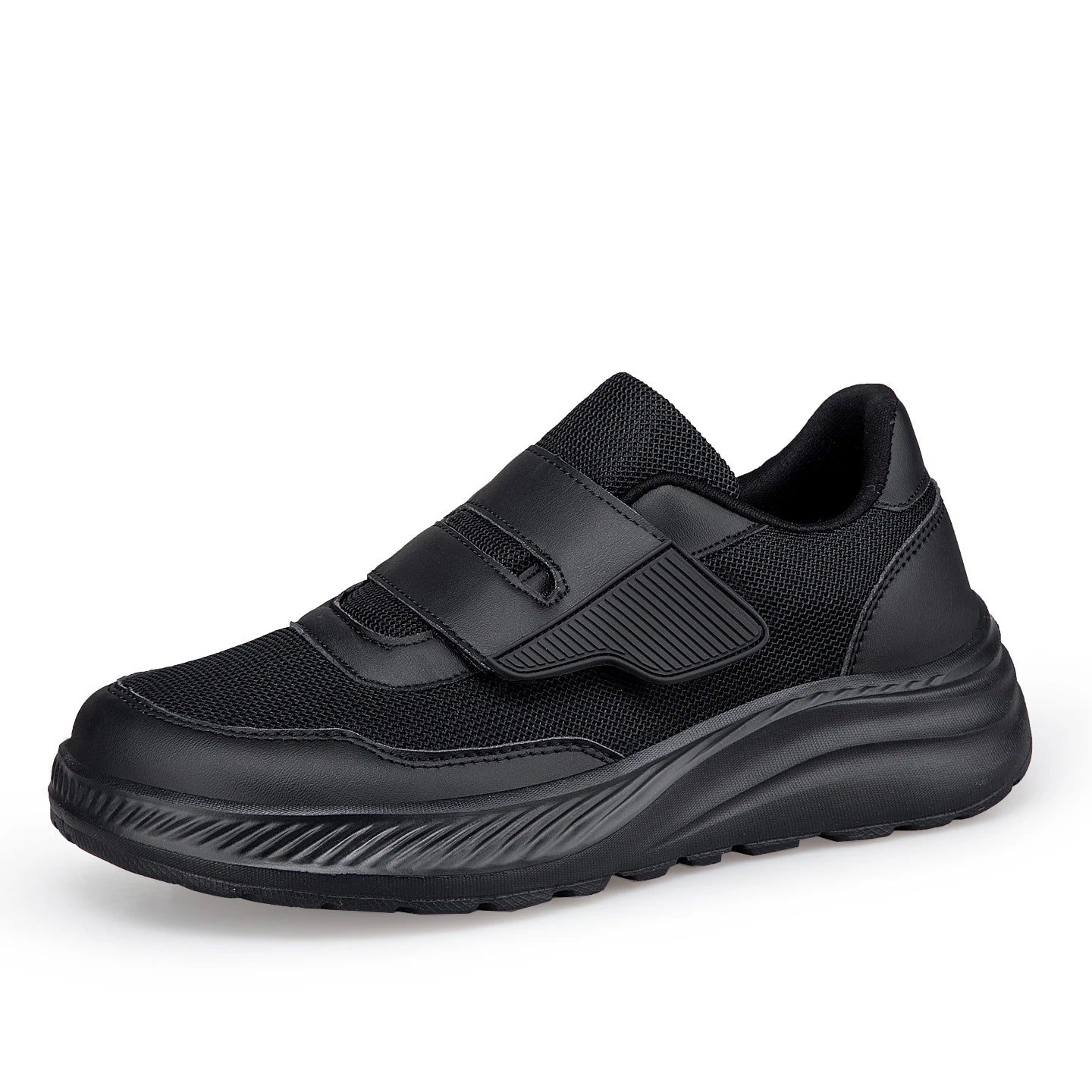 Diabetic Shoes for Men Comfort Walking Shoes for Elderly Swollen Feet Orthopedic Adjustable Double Strap Hook and Loop Sneakers