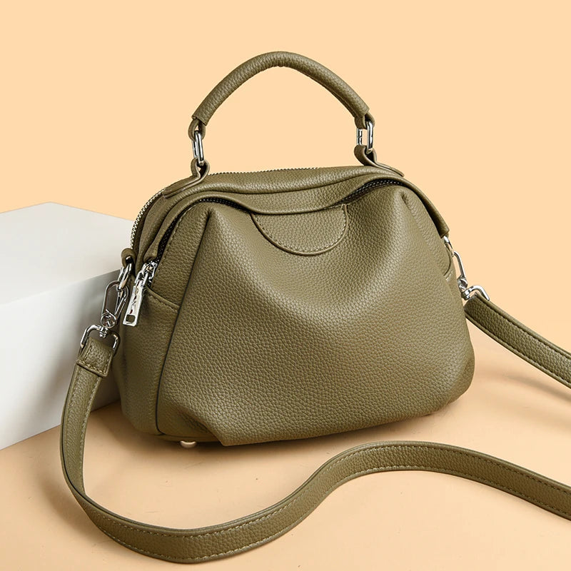 High Quality Soft Leather Tote Bag Fashion Women Shoulder Messenger Bag Large Capacity Wear-resistant Bag Luxury Handbag Sac
