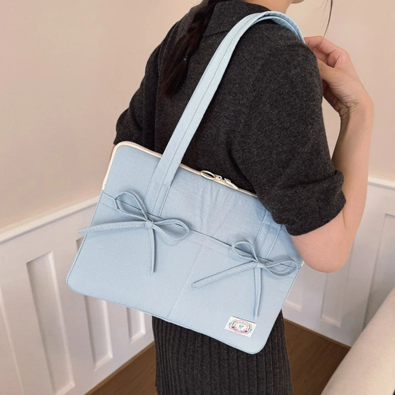Cute Bow 13inch Tablet Sleeve Bag Shoulder Handbag For Tablet Laptop Cover Pouch Notebook Carry Bag