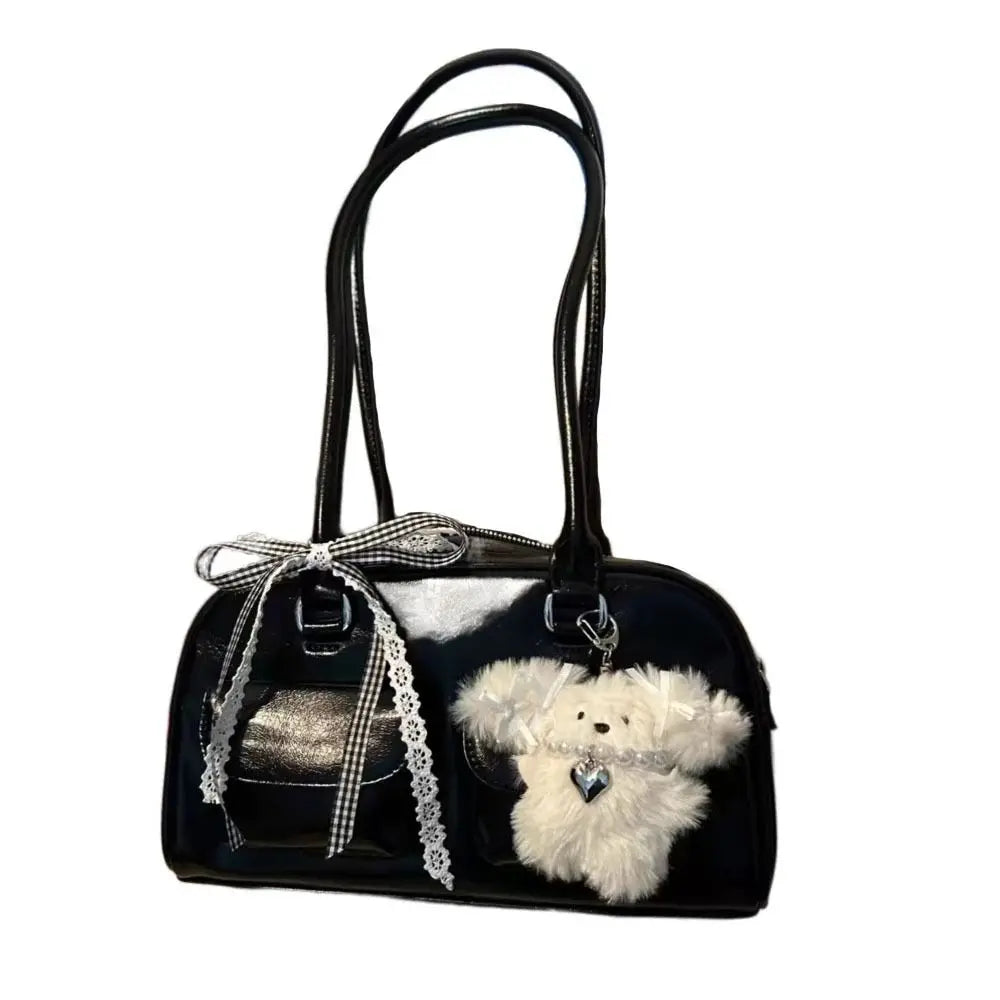 Women's Handbag 2025 New Double Handle Shoulder Commuter Bag Versatile Fashion Medium Size PU Leather Zipper Closure Bag