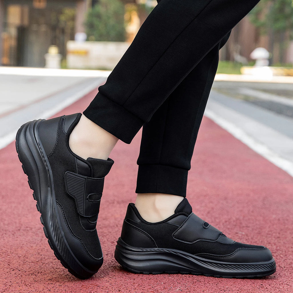 Diabetic Shoes for Men Comfort Walking Shoes for Elderly Swollen Feet Orthopedic Adjustable Double Strap Hook and Loop Sneakers