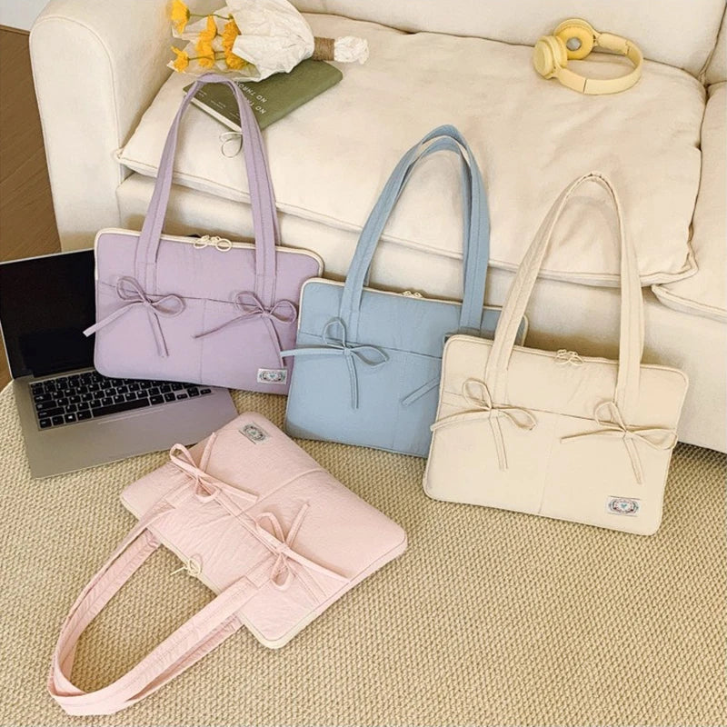 Cute Bow 13inch Tablet Sleeve Bag Shoulder Handbag For Tablet Laptop Cover Pouch Notebook Carry Bag