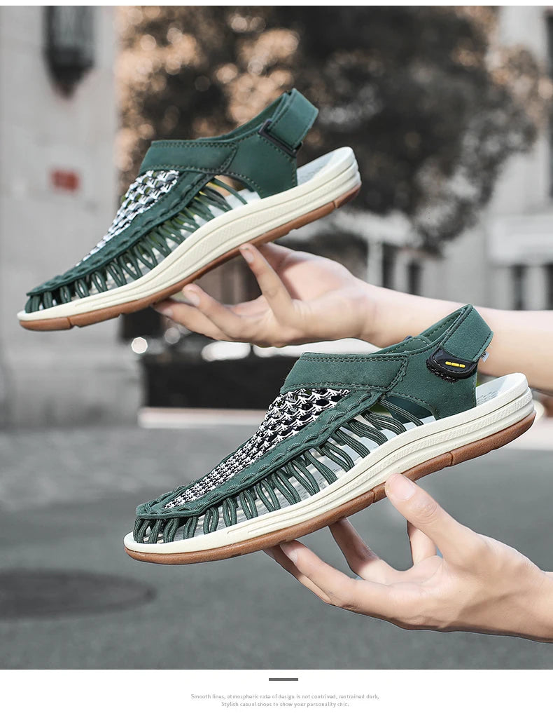 Summer Hand-woven Men's Sandals Fashion Men Casual Shoes Brand Designer Sneakers High Quality Outdoor Beach Sandals Men Shoes
