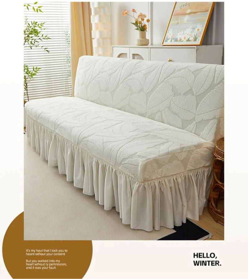 Armless Futon Folding Sofa Bed Cover To Prevent Cat Scratching/Protector Dustproof Non-Slip Stretch Folding Sofa Covers 소파 커버