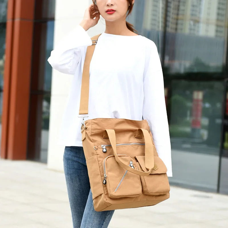 Top-Handle Messenger Bag Handbags Women Famous Brand Nylon Big Shoulder Beach Crossbody Bags Casual Tote Female Purse Sac bolsa
