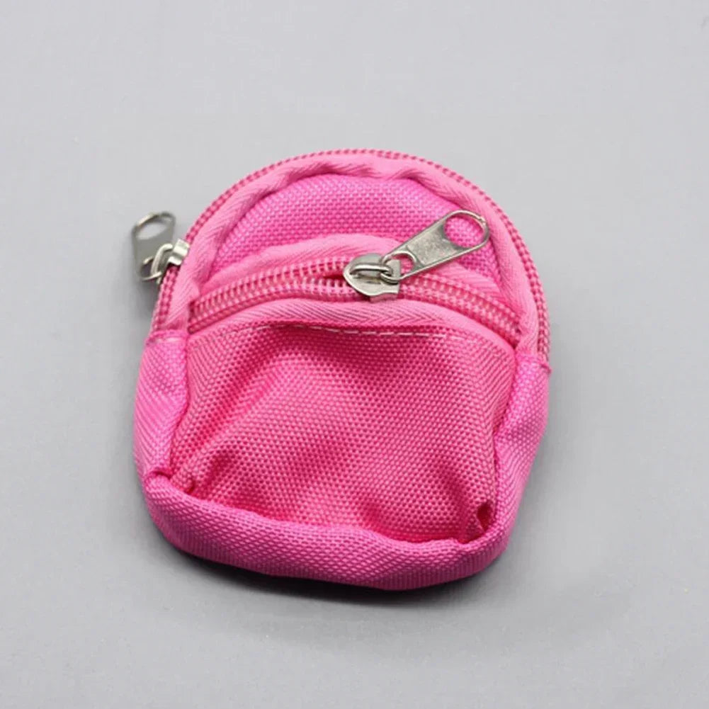 HOT Cute For Labubu Doll Canvas Backpack Simulation Pet Bag for 15/17cm Dolls Cute Doll Accessories