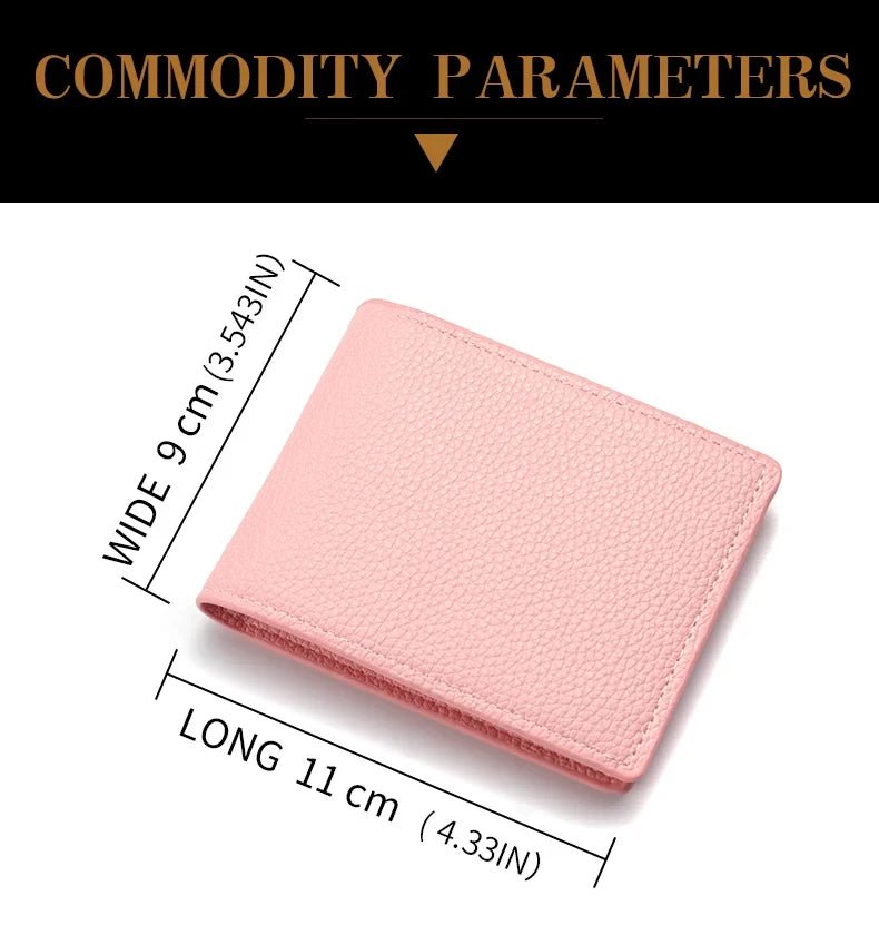 Men's Fashion Wallet For PU Leather Short Purse with Dollar Clip Multi Card Slots Large Capacity Coin Holder Slim Money