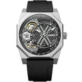 Mens Automatic Mechanical Watch for Man European American Business Leisure Wristwatches Silver Luminous Waterproof Men Watches