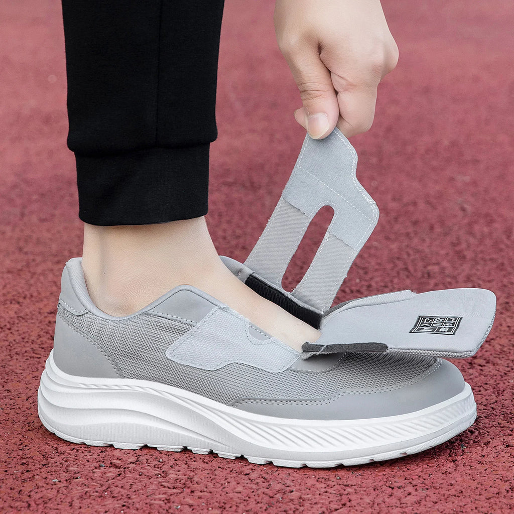 Diabetic Shoes for Men Comfort Walking Shoes for Elderly Swollen Feet Orthopedic Adjustable Double Strap Hook and Loop Sneakers