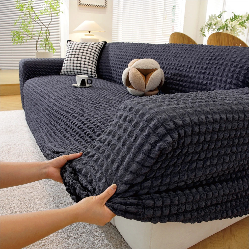 Breathable & soft sofa cover with three-dimensional design elastic stretch anti slip washable suitable for all seasons