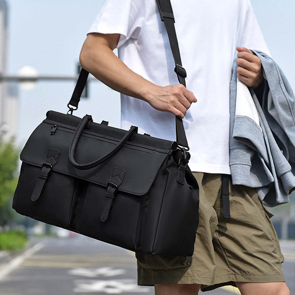 Men's Work Bag,Large Capacity Commuter Bag with Separate Wet/Dry Compartment,Multi-Purpose Travel Duffel for Gym Business Trips