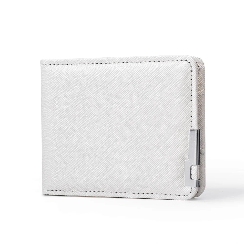 Men's Slim Wallet – PU Leather, Multi-Card Holder with Metal Accent, Lightweight & Stylish for Daily Use