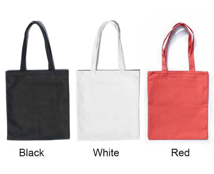women Solid Canvas Casual Tote shoulder bags for girls female DIY handbags eco friendly shopping bag