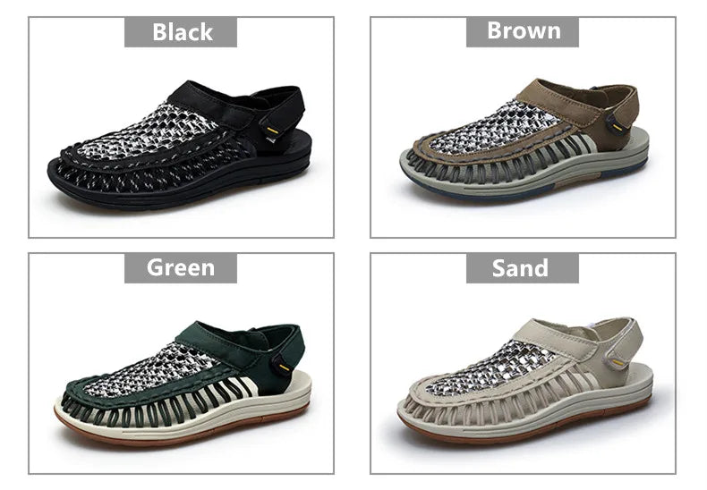 Summer Hand-woven Men's Sandals Fashion Men Casual Shoes Brand Designer Sneakers High Quality Outdoor Beach Sandals Men Shoes
