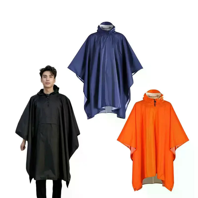 Rain Coat Travel Raincoat Waterproof Rain Poncho Hooded Sun Shelter For Outdoor Camping Hiking Fishing Cycling Climbing