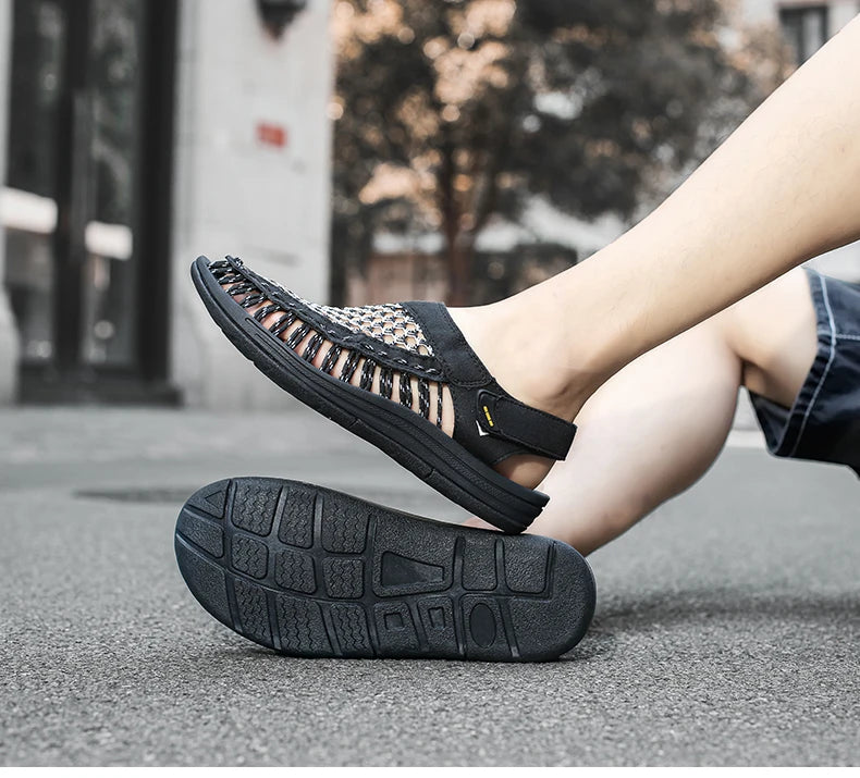 Summer Hand-woven Men's Sandals Fashion Men Casual Shoes Brand Designer Sneakers High Quality Outdoor Beach Sandals Men Shoes