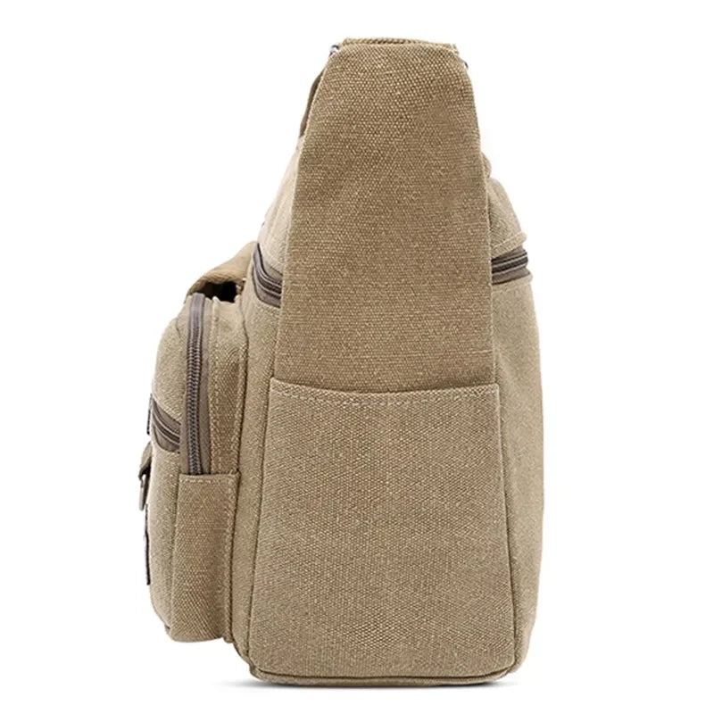 Men Canvas Shoulder Bags Casual Tote Travel Men's Crossbody Bag Luxury Messenger Bags Fashion High Quality Handbag