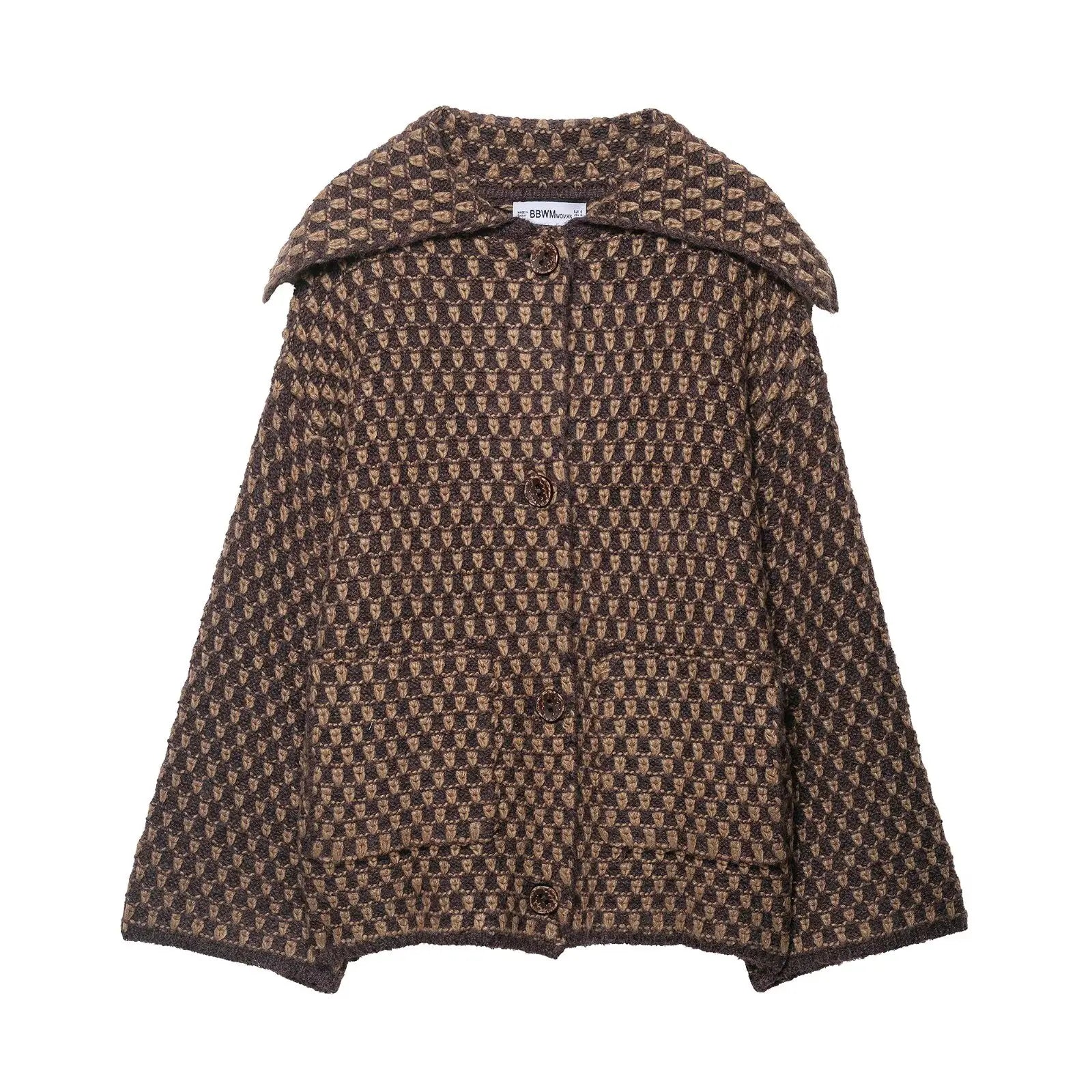 Chic Fashion Knitted Jackets for Women 2026 Autumn Winter Long Sleeve Single-Breasted Short Coats High Street Casual New Jackets