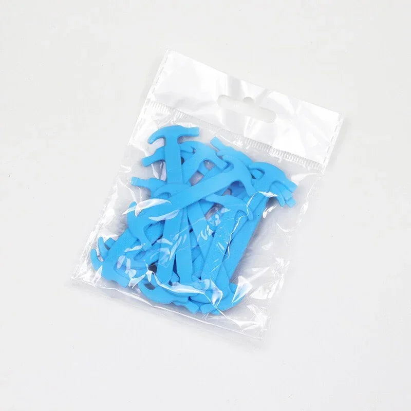 Silicone Elastic Shoelaces Without Ties Kids Adult Fashion Hammer Type Running Sneakers Rubber Band Shoes Laces Lazy Shoestrings