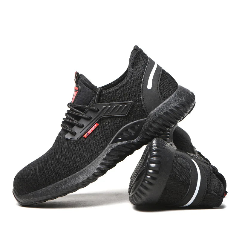 Safety Shoes Work Sneakers Steel Toe Men Women Anti Smash  Shoes Light BreathablePuncture Proof Work Boots Indestructible Safety