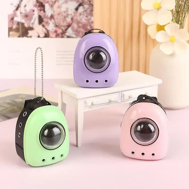 HOT Cute For Labubu Doll Canvas Backpack Simulation Pet Bag for 15/17cm Dolls Cute Doll Accessories