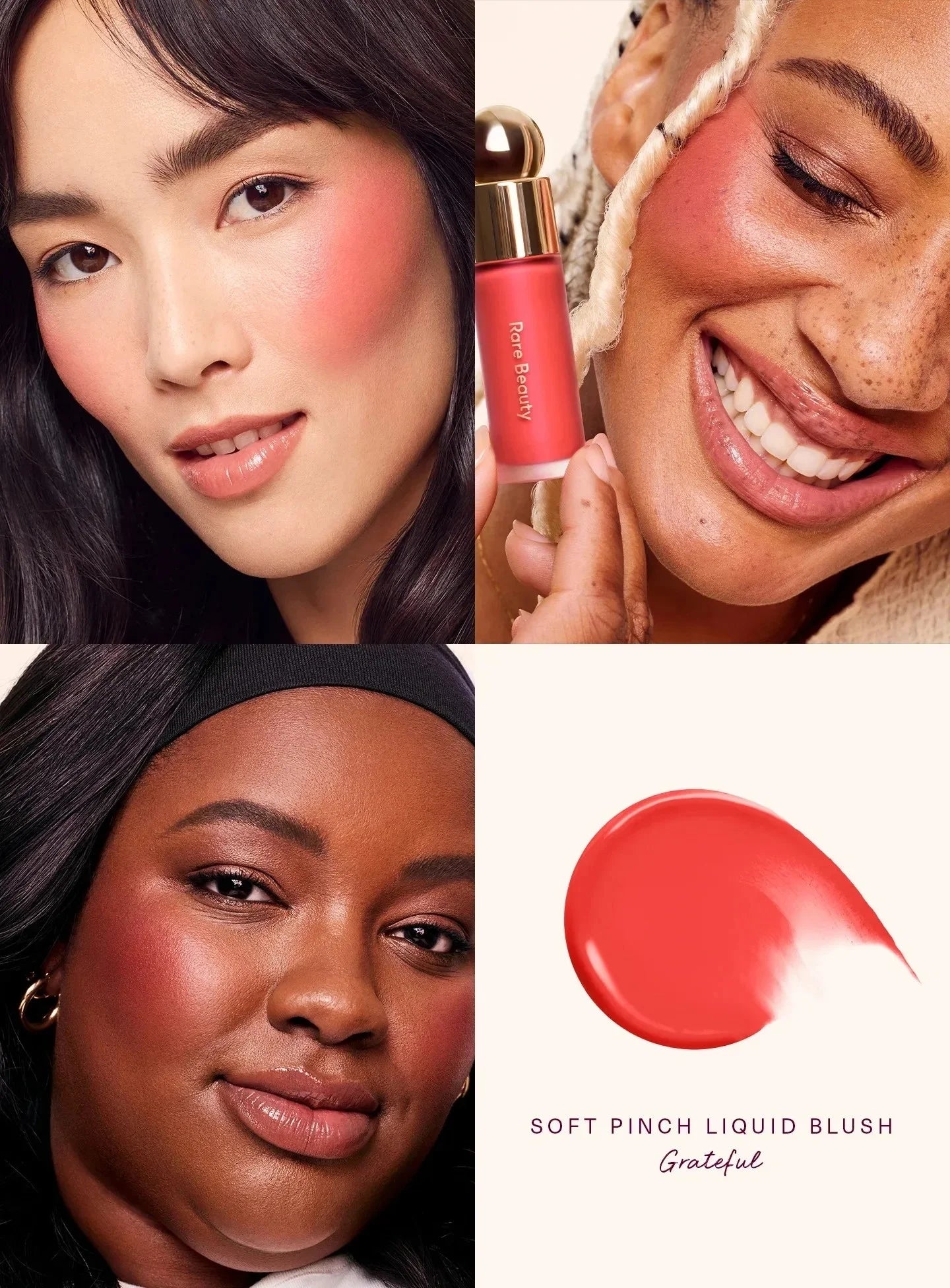 Rare Beauty Lipstick Blush Cream Grace Liquid Blush Waterproof Mositure Face Contour Shadow Blusher Liquid Blusher Plump Makeup