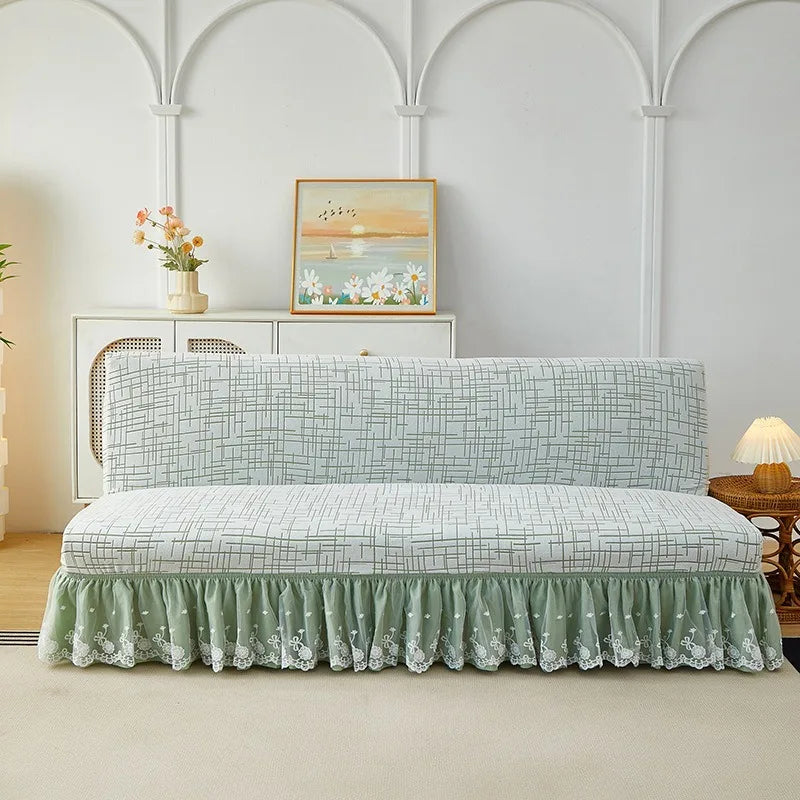 Armless Futon Folding Sofa Bed Cover To Prevent Cat Scratching/Protector Dustproof Non-Slip Stretch Folding Sofa Covers 소파 커버