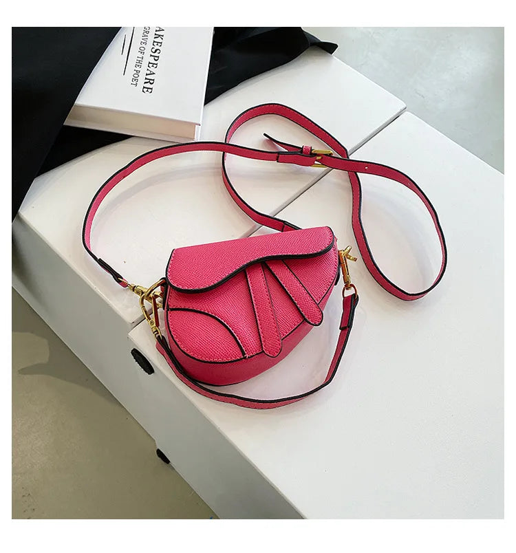 Fashion Children's Bags Ins Girls Niche Messenger Bag Retro Portable Saddle Bag Baby Kids Shoulder Bag Accessories Handbag BM092
