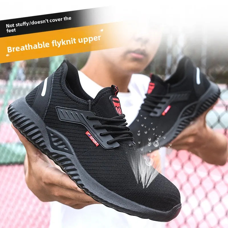 Safety Shoes Work Sneakers Steel Toe Men Women Anti Smash  Shoes Light BreathablePuncture Proof Work Boots Indestructible Safety